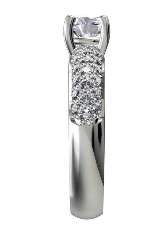 Jewelry Solitaire Band Ring Women Ring-JT6 3D print model_5