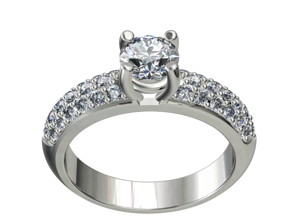 Jewelry Solitaire Band Ring Women Ring-JT6 3D print model_1
