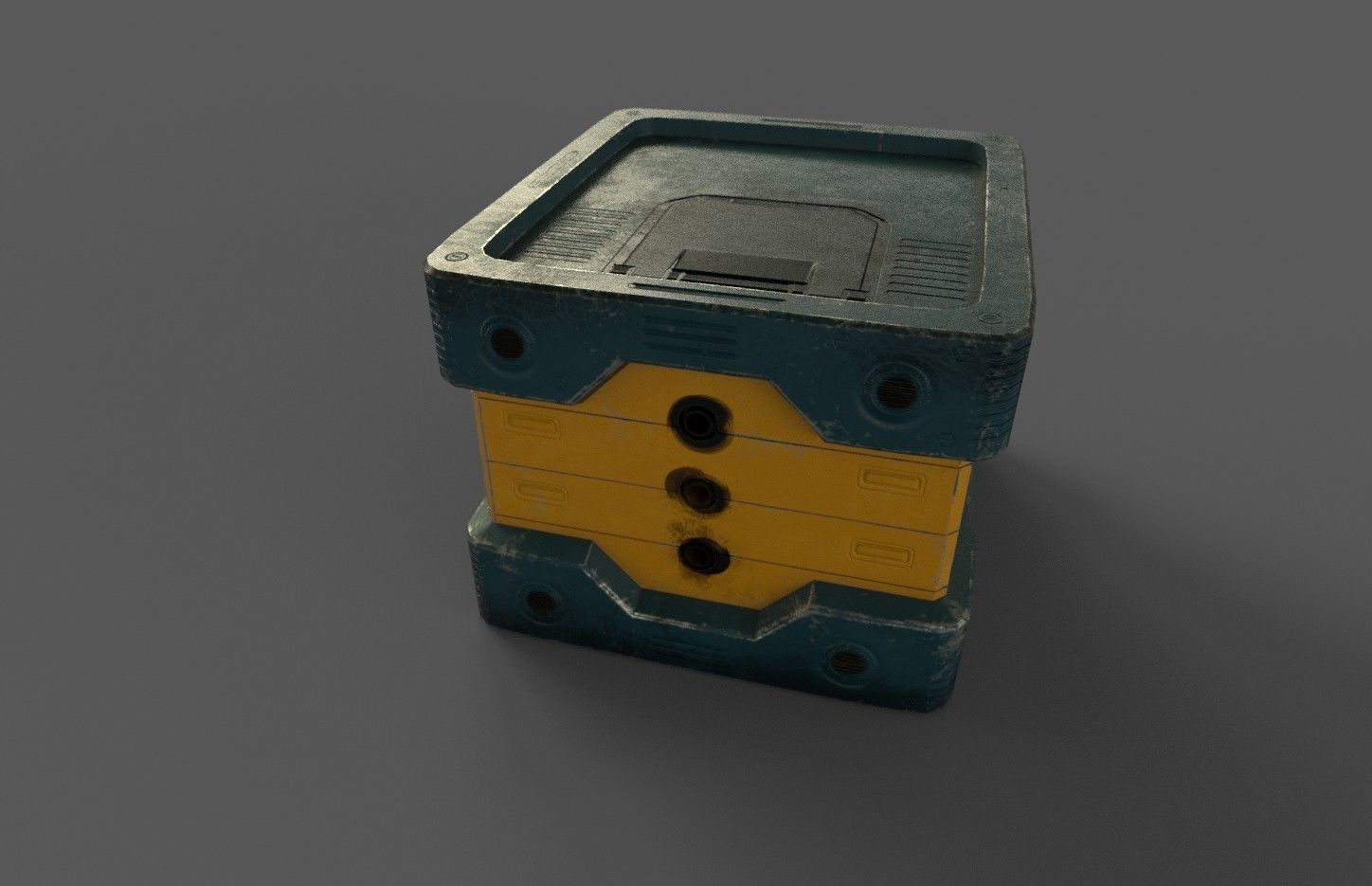 Scifi Power Supplier Box Free low-poly 3D model_4