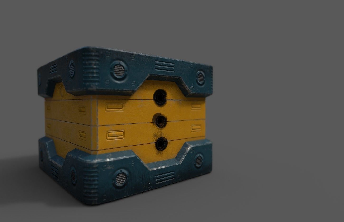 Scifi Power Supplier Box Free low-poly 3D model_2