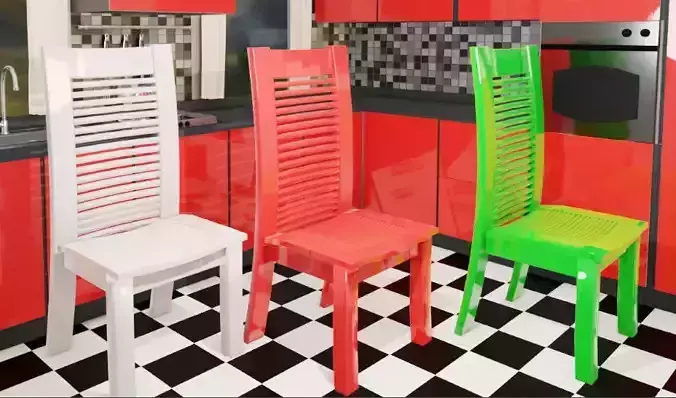 Lacquered paint chair