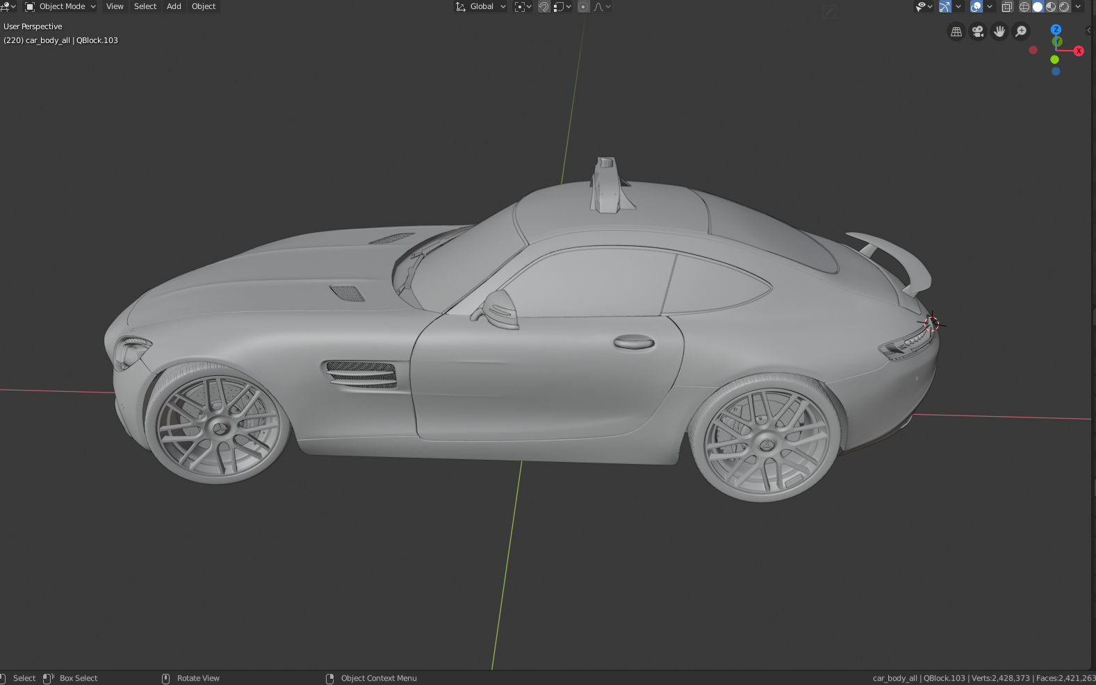 Mercedes-Benz AMG GTS safety car 3D model_9