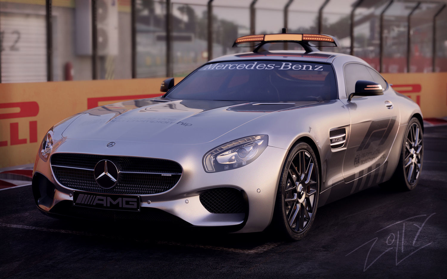Mercedes-Benz AMG GTS safety car 3D model_6