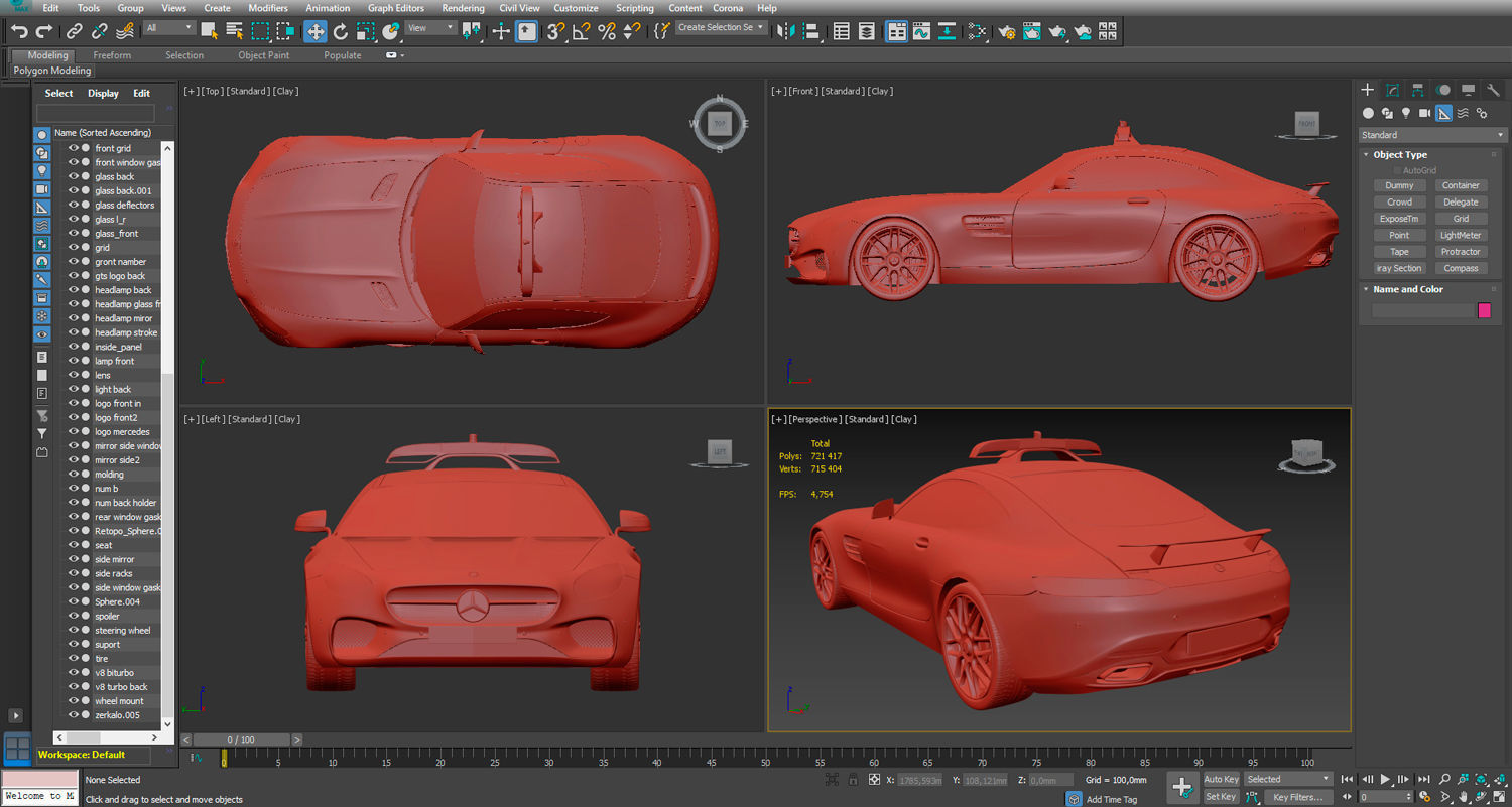 Mercedes-Benz AMG GTS safety car 3D model_13