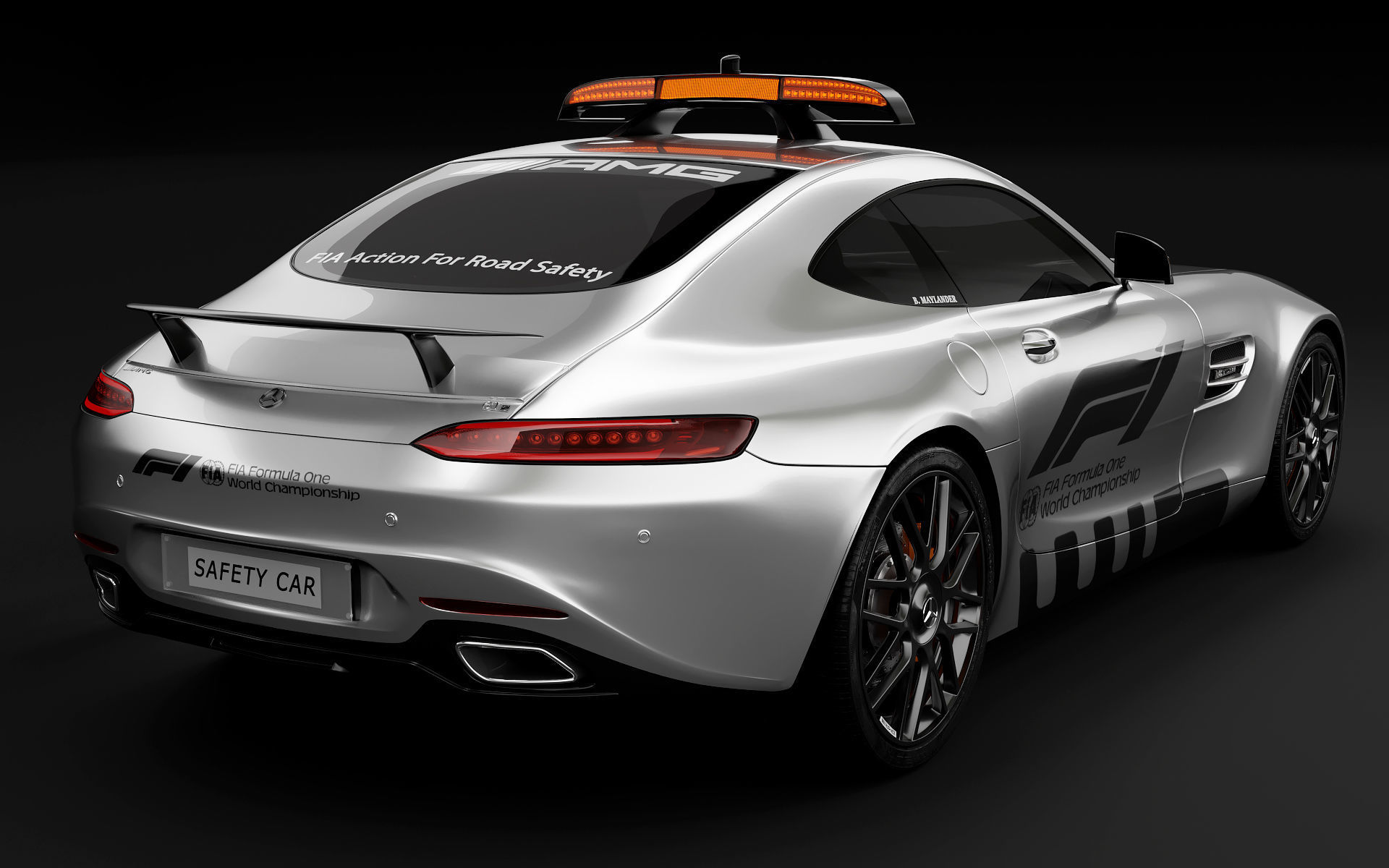 Mercedes-Benz AMG GTS safety car 3D model_3