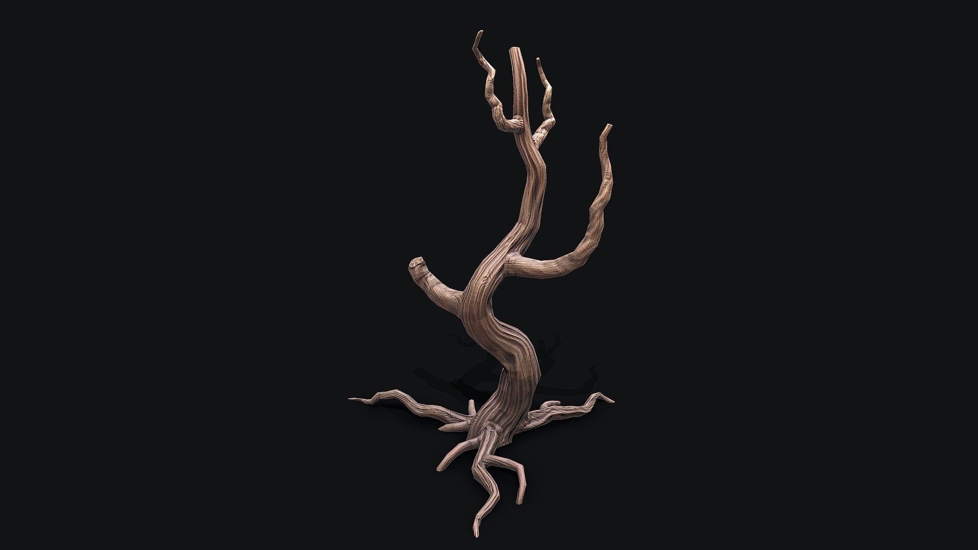 Dead tree 2 pbr Low-poly 3D model Low-poly 3D model_2