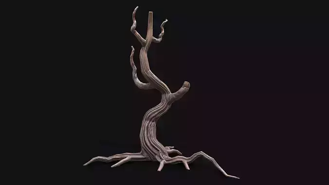 Dead tree 2 pbr Low-poly 3D model