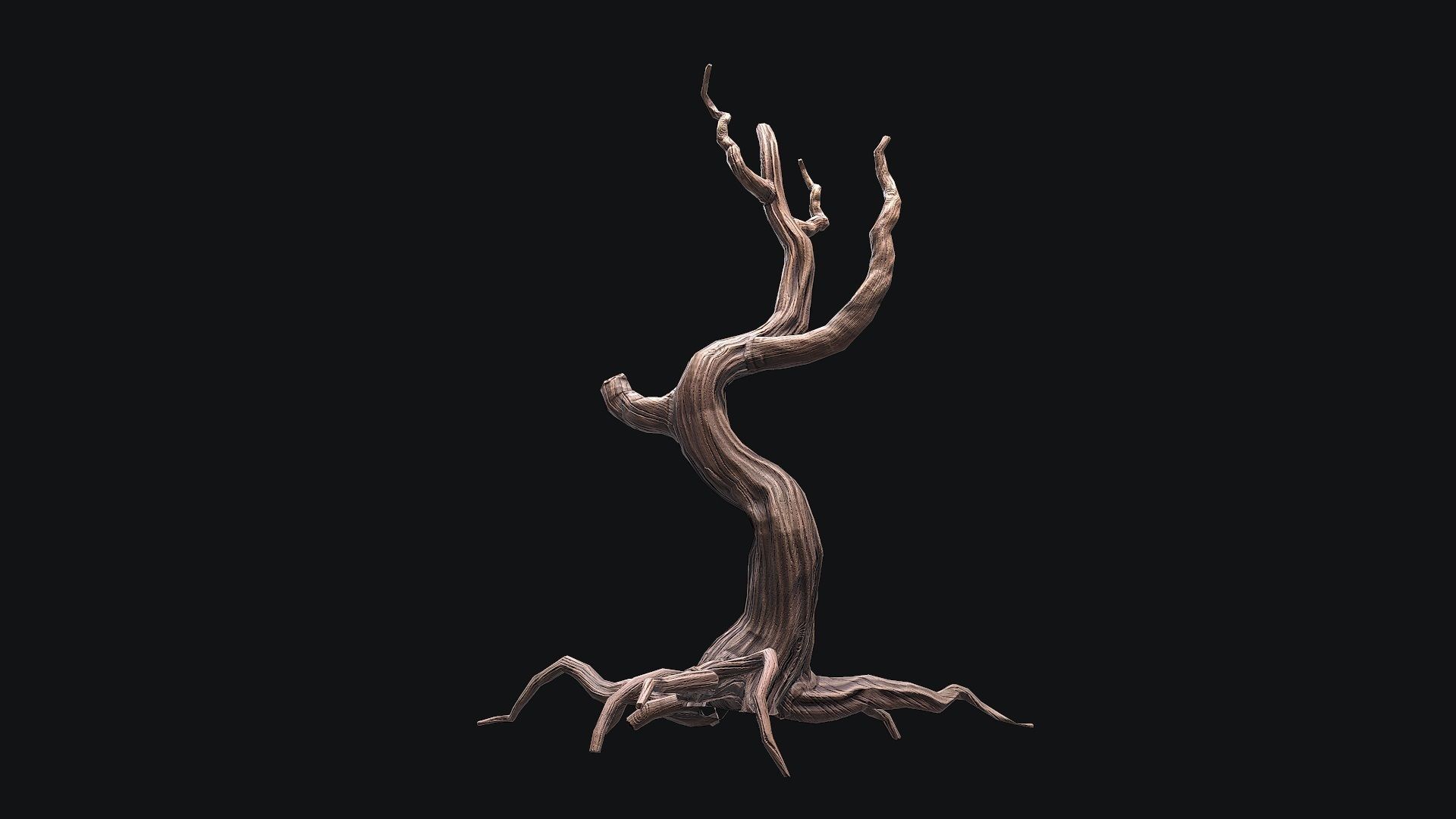 Dead tree 2 pbr Low-poly 3D model Low-poly 3D model_3