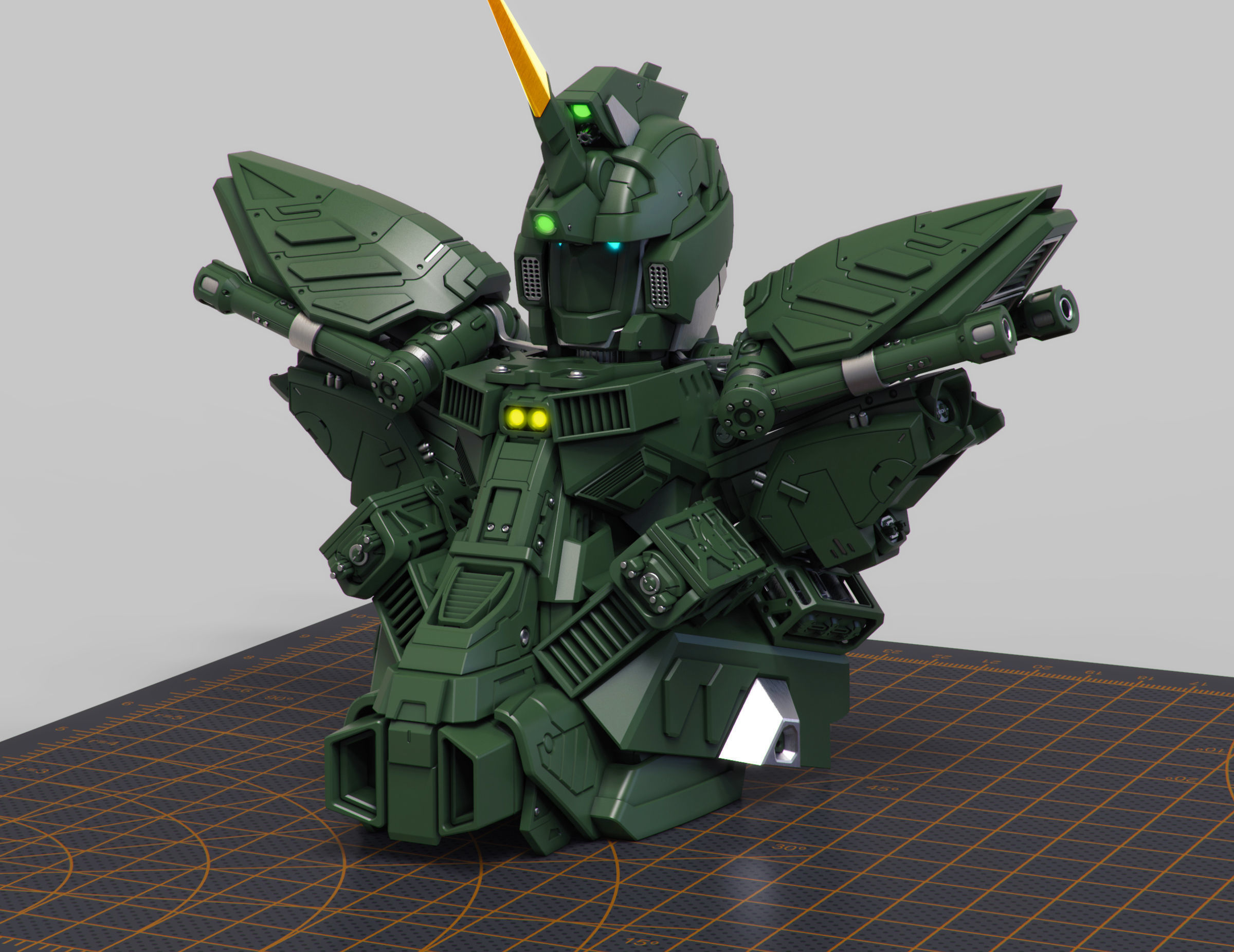 Mech Warrior Hard Surface Kitbash 2 of 20 3D model_2