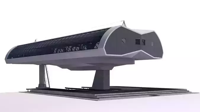 Cableway D-Line Station 3D model