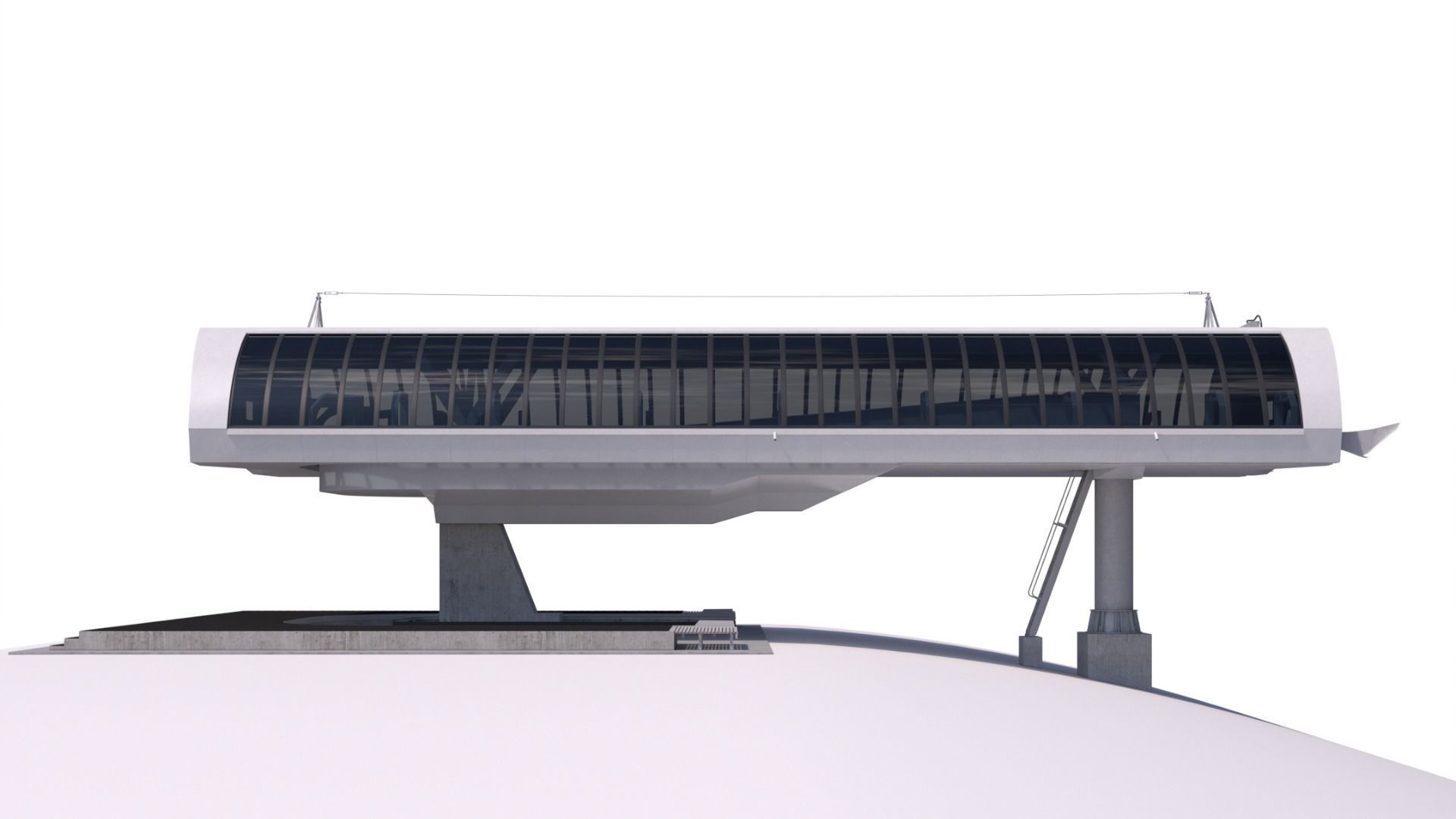 Cableway D-Line Station 3D model_8