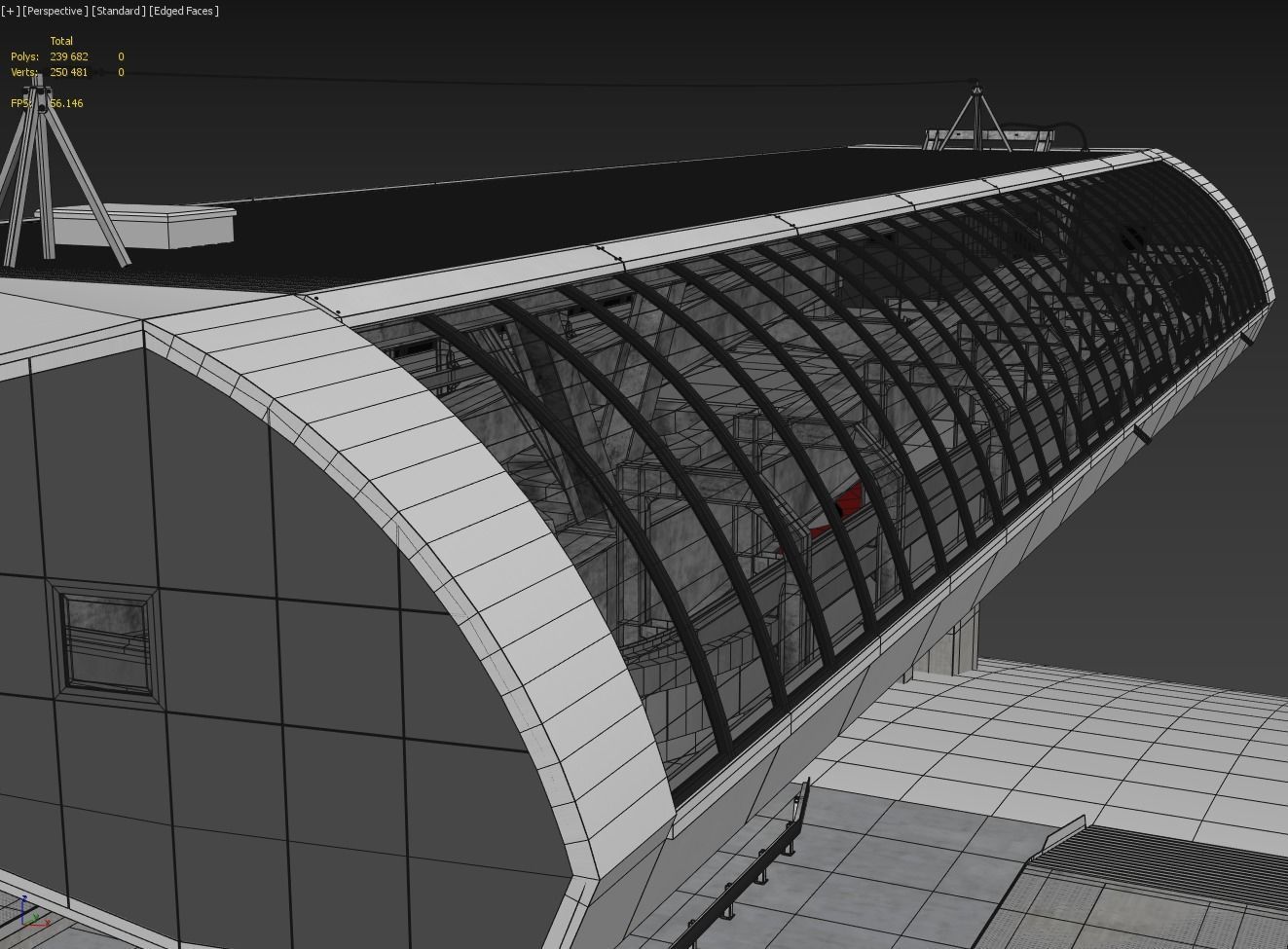 Cableway D-Line Station 3D model_20