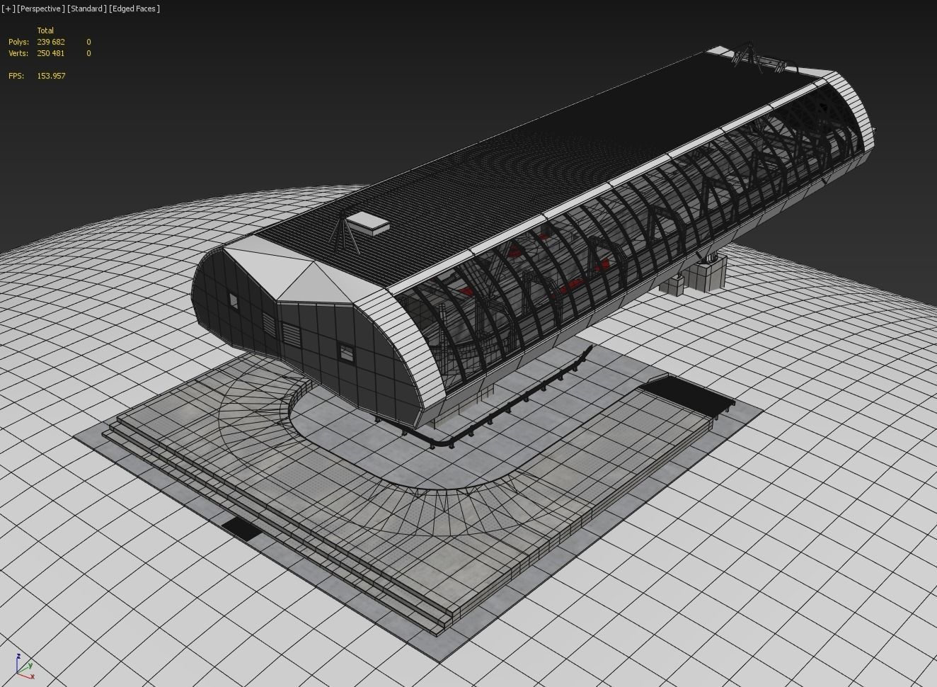 Cableway D-Line Station 3D model_18