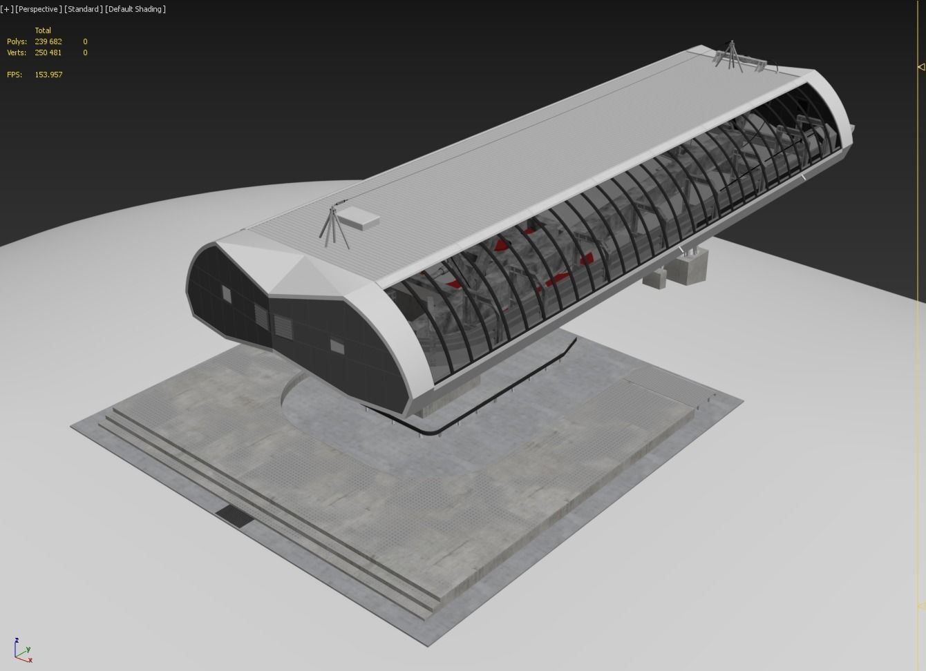 Cableway D-Line Station 3D model_19