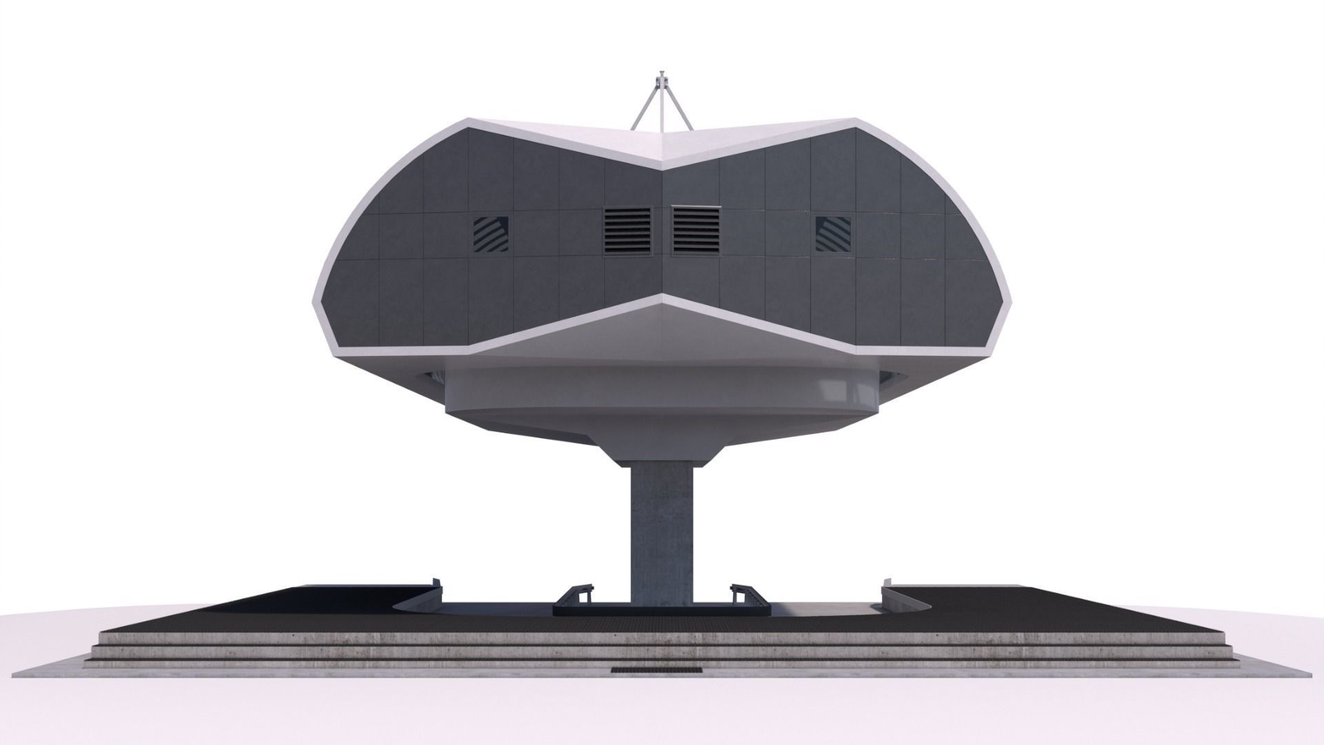 Cableway D-Line Station 3D model_6