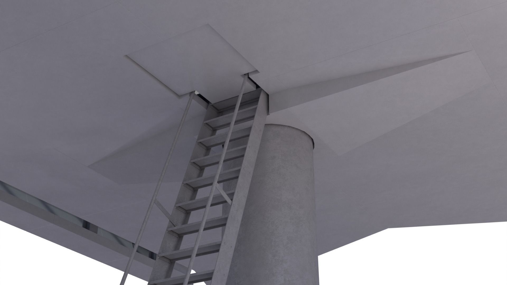 Cableway D-Line Station 3D model_17
