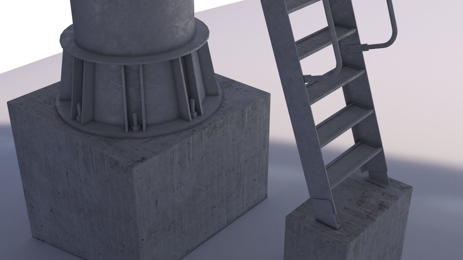 Cableway D-Line Station 3D model_5