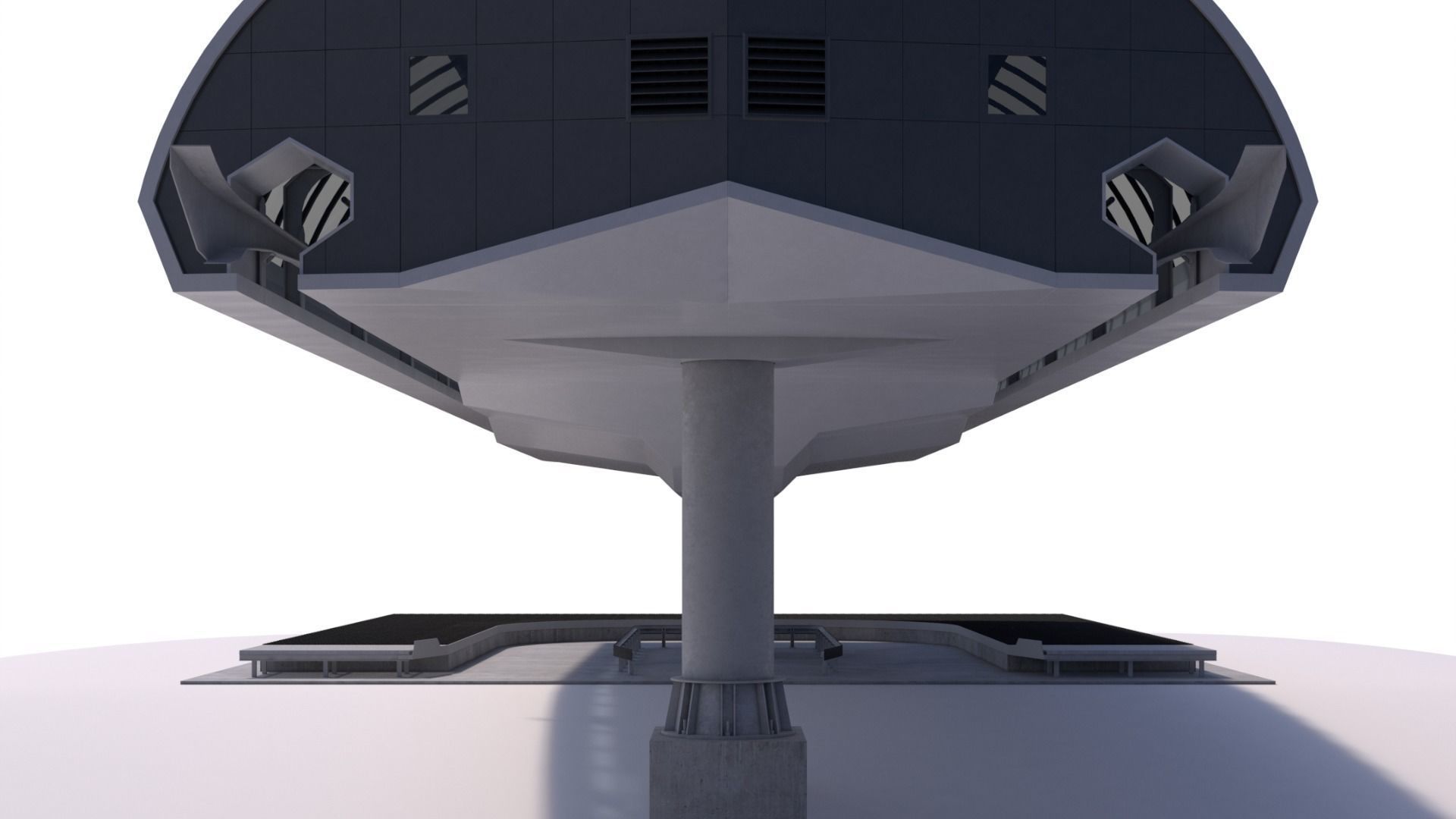 Cableway D-Line Station 3D model_13