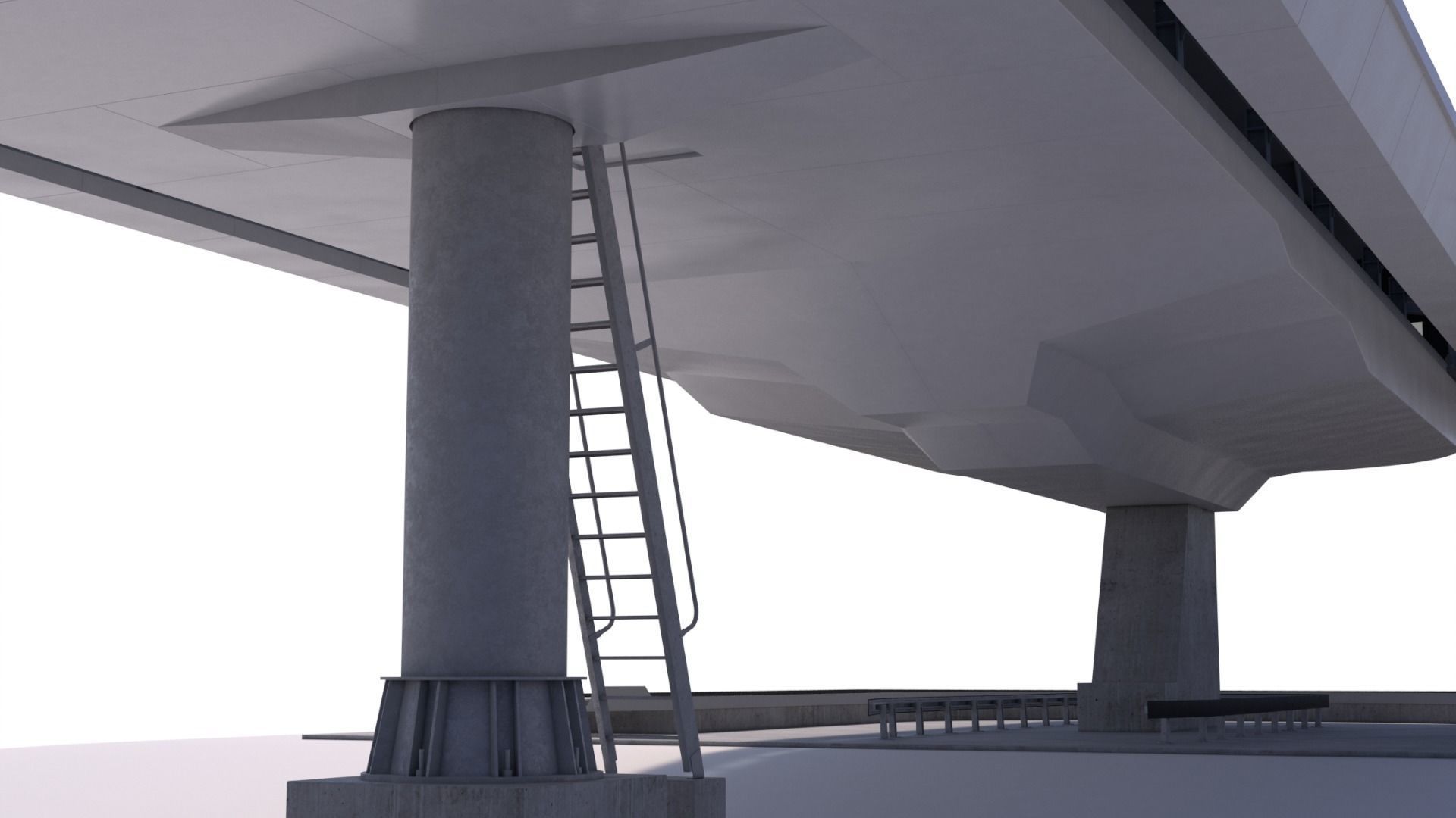 Cableway D-Line Station 3D model_9