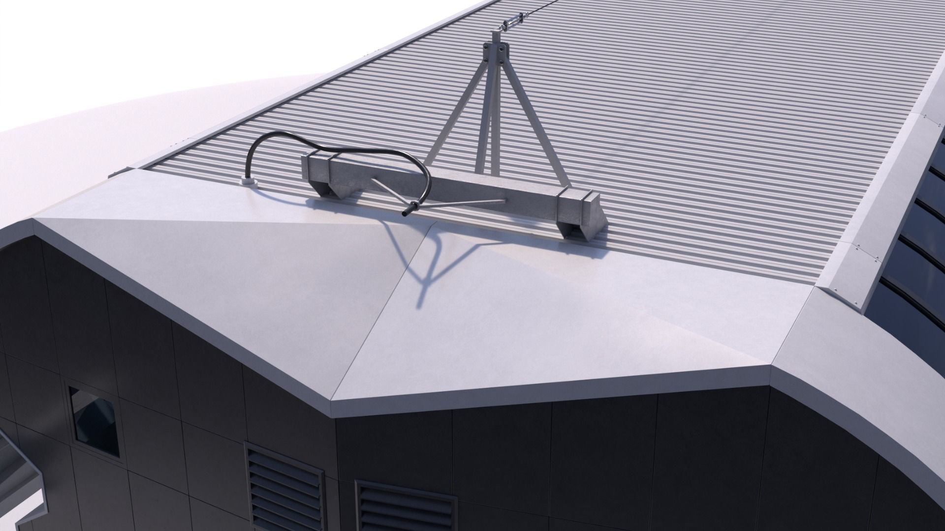 Cableway D-Line Station 3D model_11