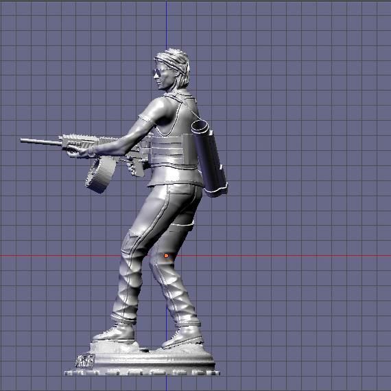 Sarah Connor Terminator dark fate 3D print model_9