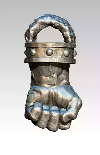 Man Fist of Strength Angry Attack Pendant STL 3D print model