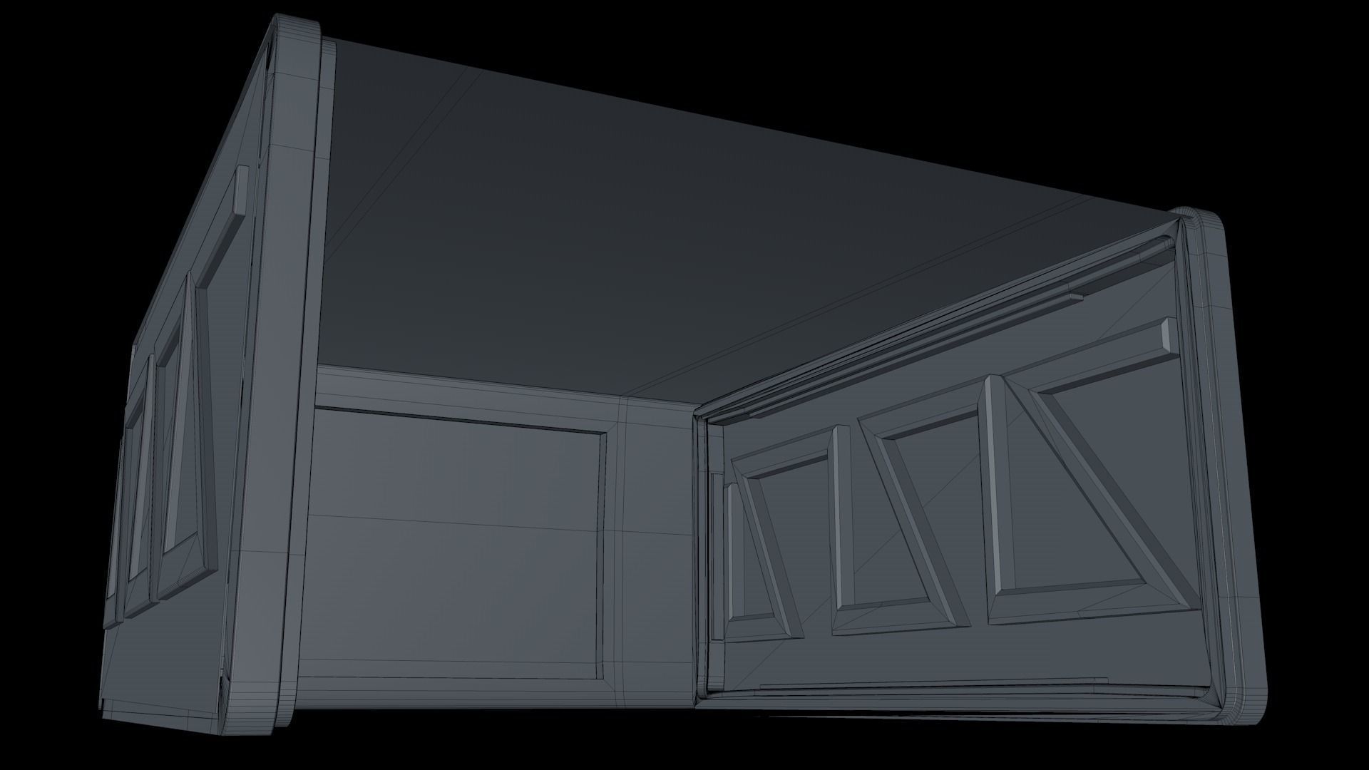 Sci Fi Room Low-poly 3D model_16