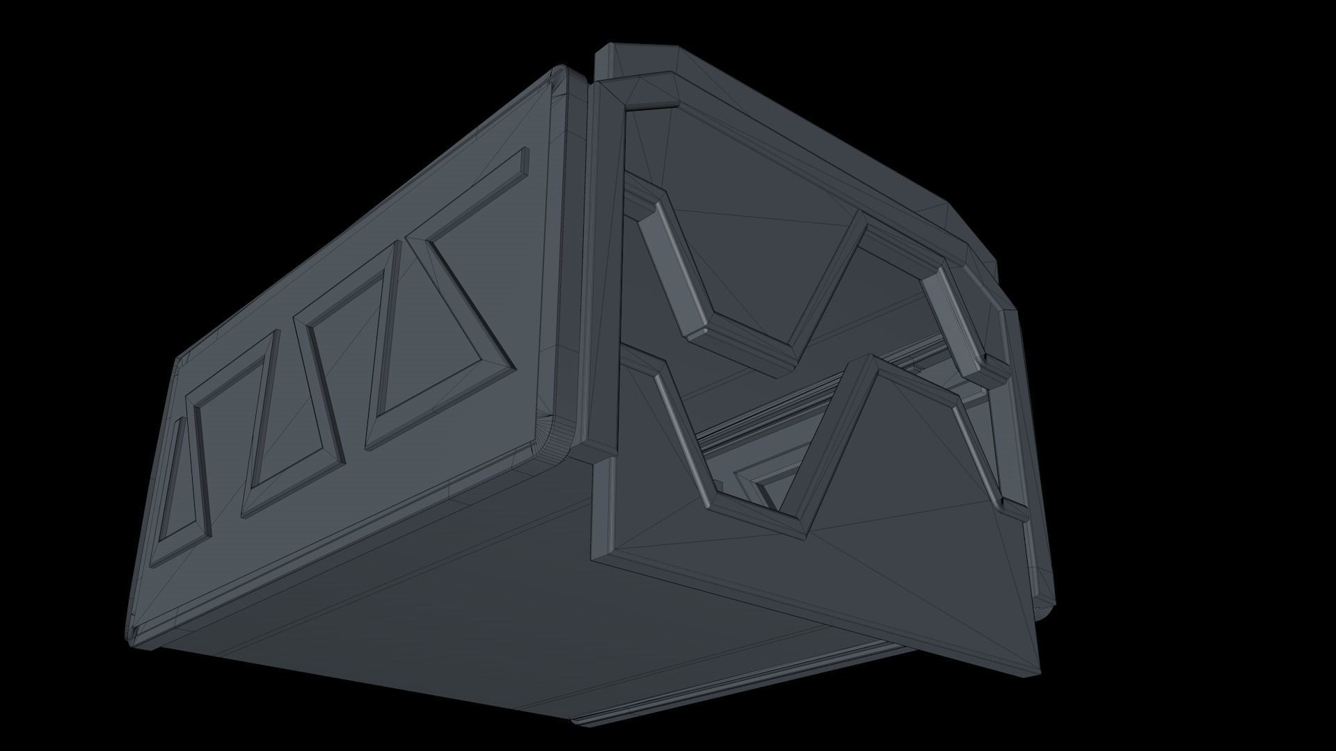 Sci Fi Room Low-poly 3D model_13