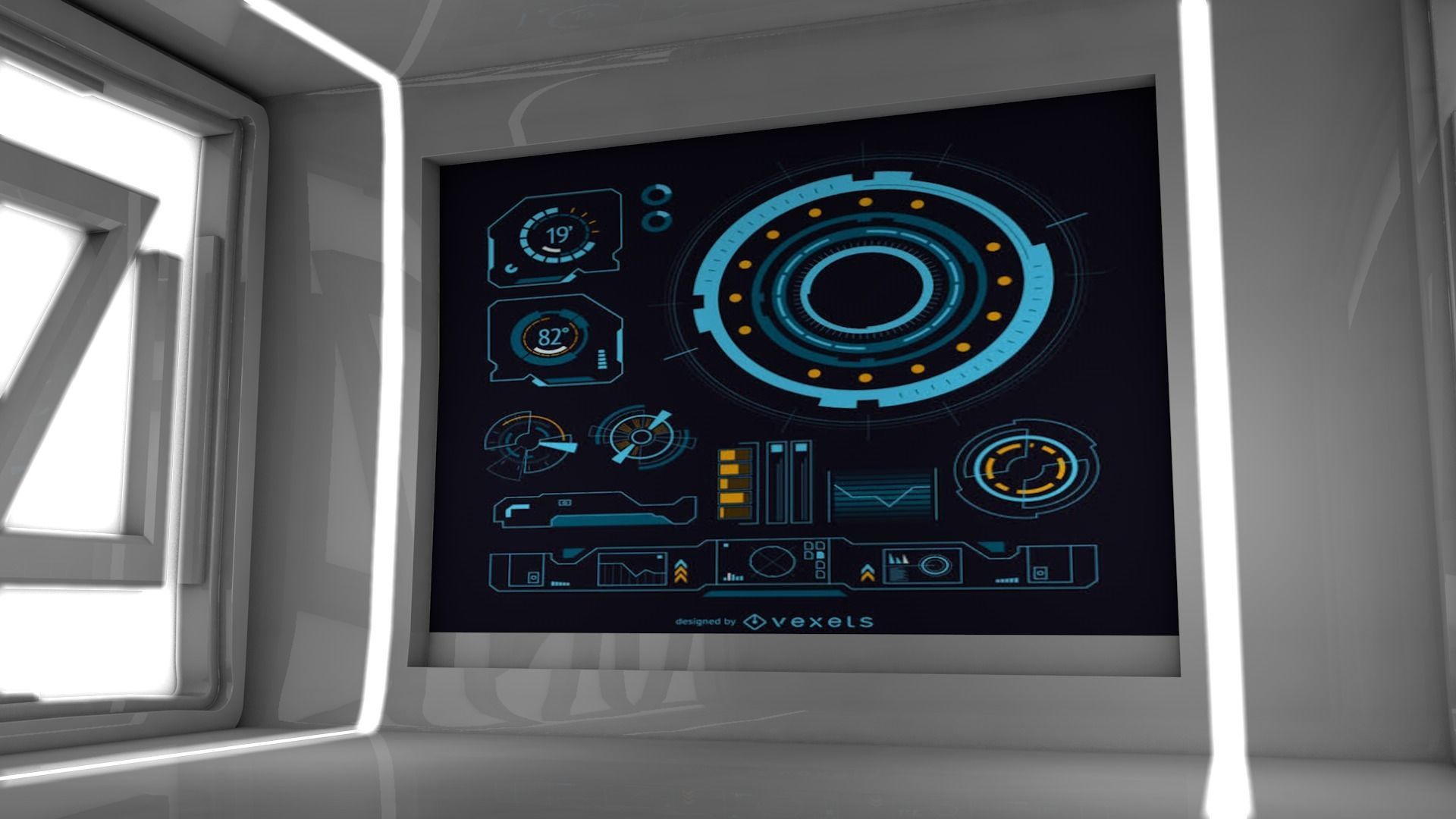 Sci Fi Room Low-poly 3D model_5