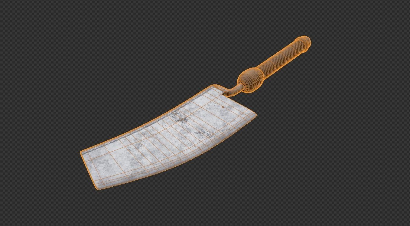 Rusty Cleaver Free low-poly 3D model_8