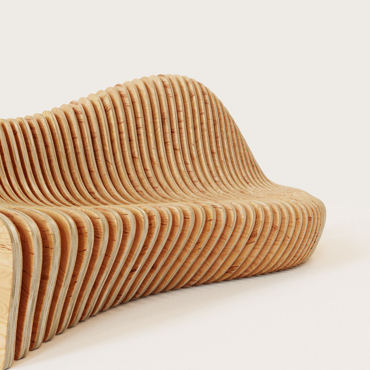 Parametric bench 3D model_3