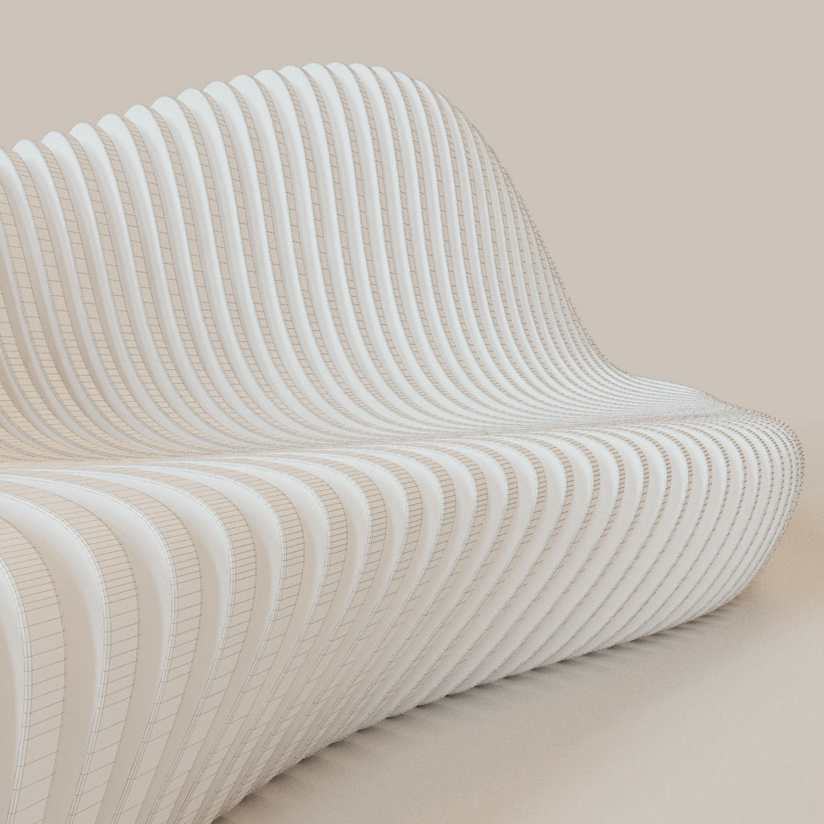 Parametric bench 3D model_6