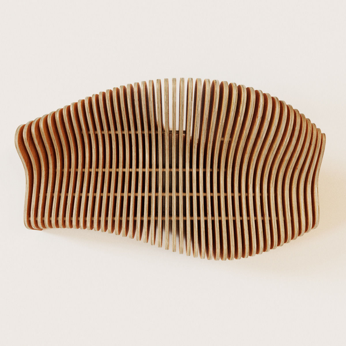 Parametric bench 3D model_4