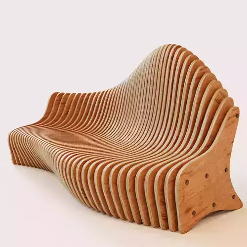 Parametric bench 3D model