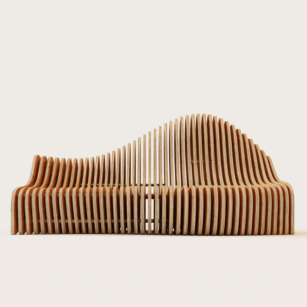 Parametric bench 3D model_1