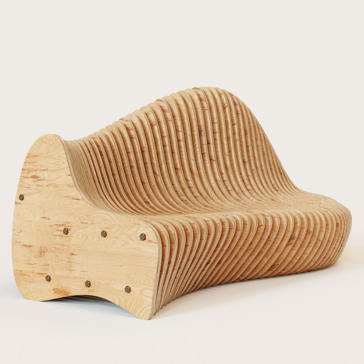 Parametric bench 3D model_2
