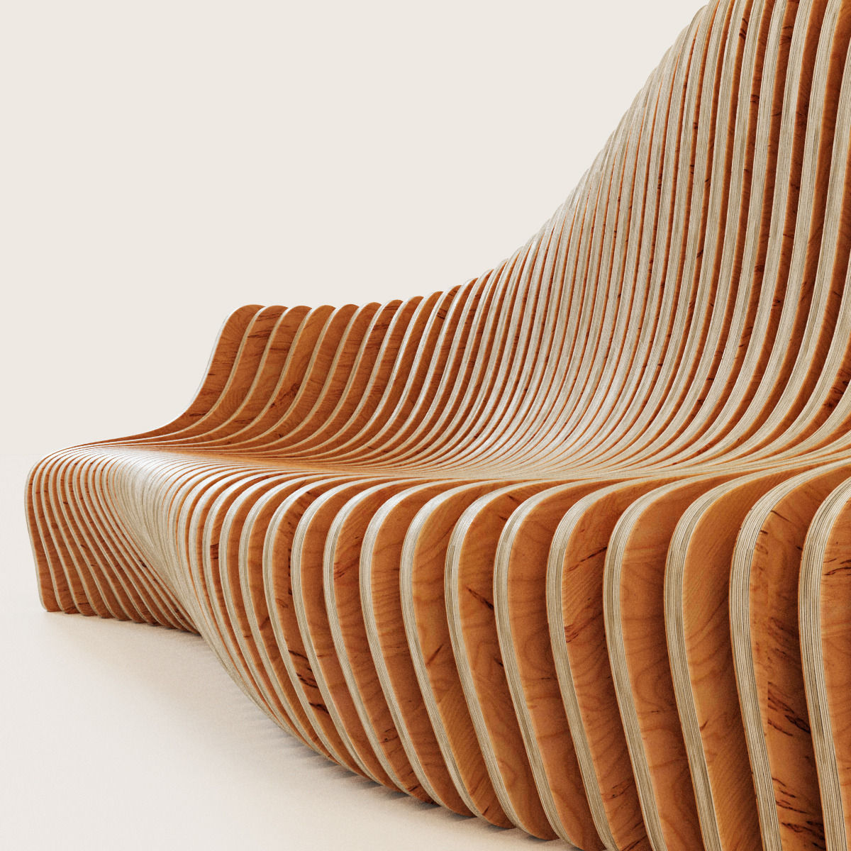 Parametric bench 3D model_5