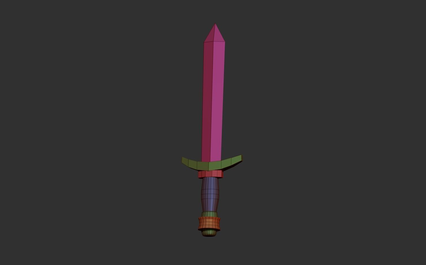 Stylized Sword Low-poly 3D model_2