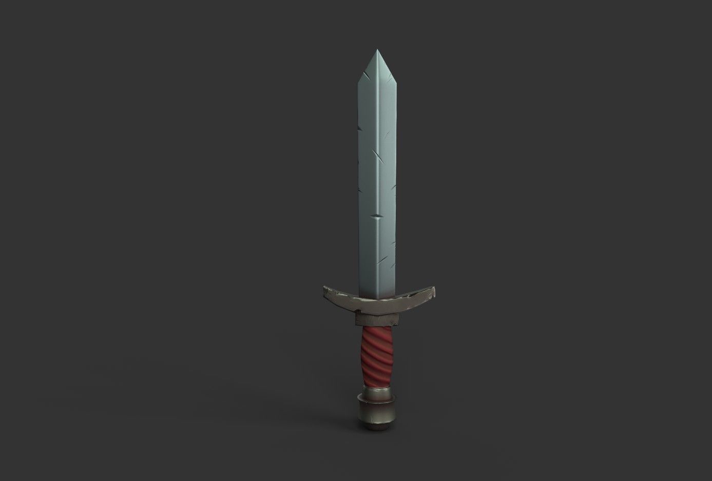 Stylized Sword Low-poly 3D model_3