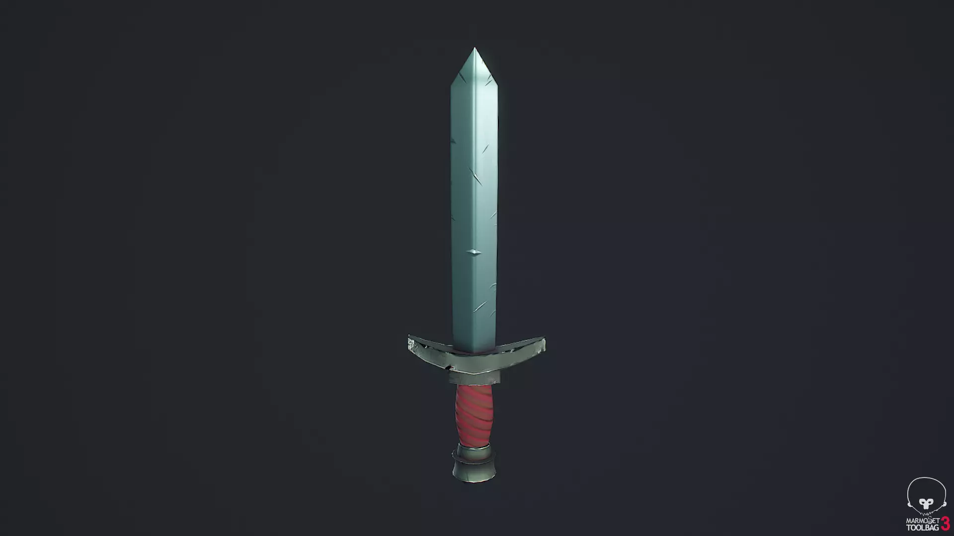 Stylized Sword Low-poly 3D model_0
