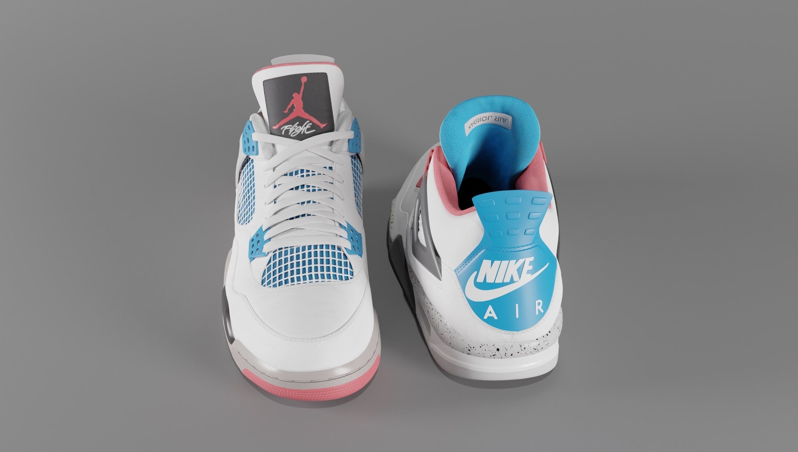 Nike Air Jordan 4 What The Shoe Low-poly 3D model_59
