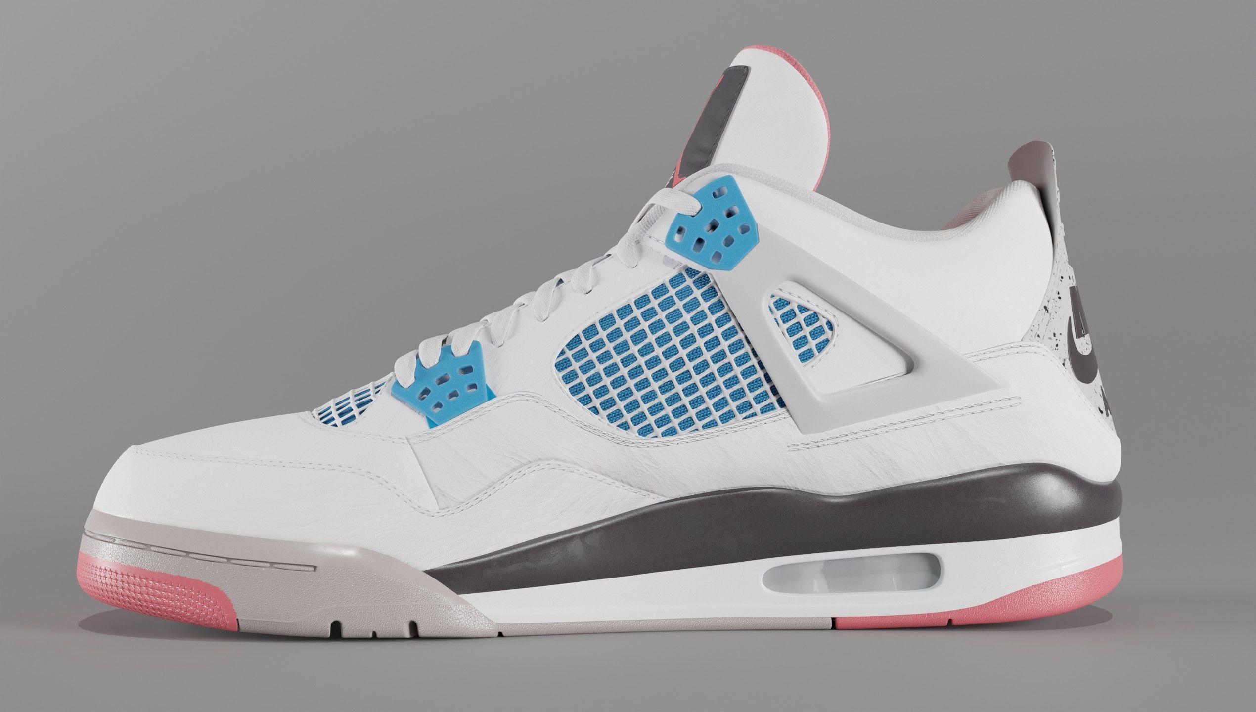 Nike Air Jordan 4 What The Shoe Low-poly 3D model_17
