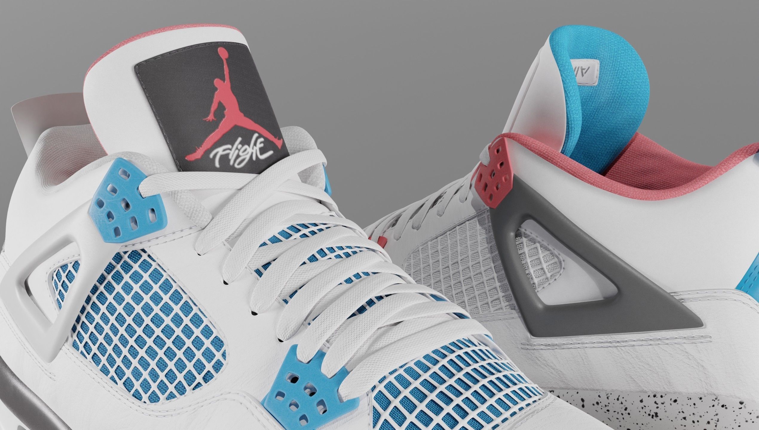 Nike Air Jordan 4 What The Shoe Low-poly 3D model_24