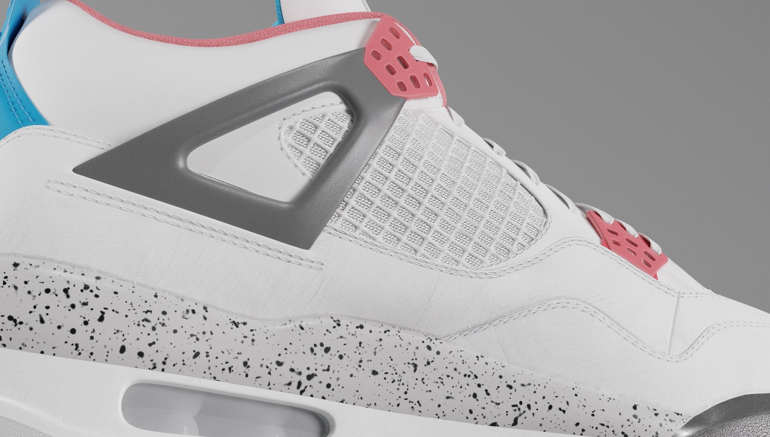 Nike Air Jordan 4 What The Shoe Low-poly 3D model_51