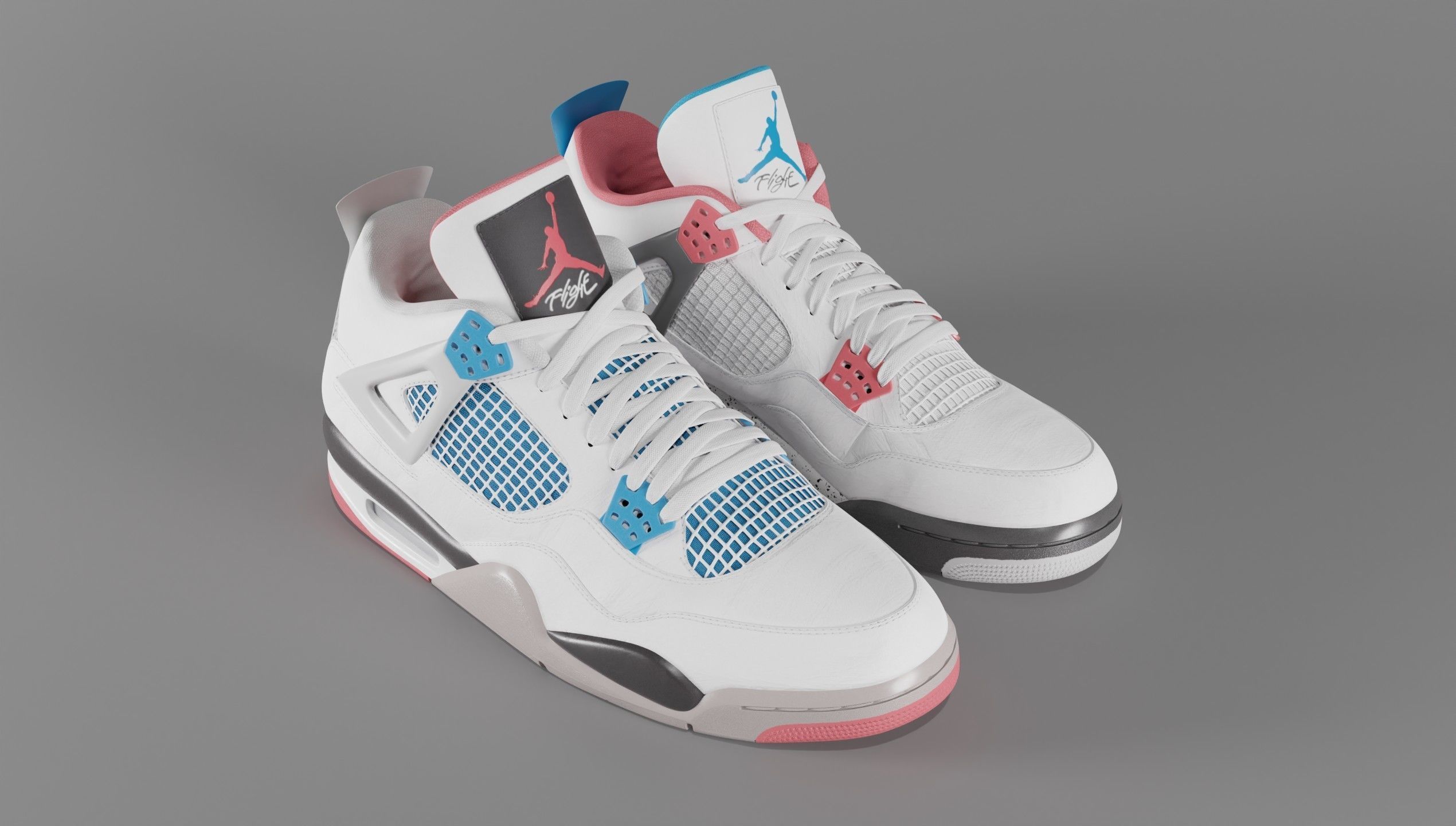 Nike Air Jordan 4 What The Shoe Low-poly 3D model_18
