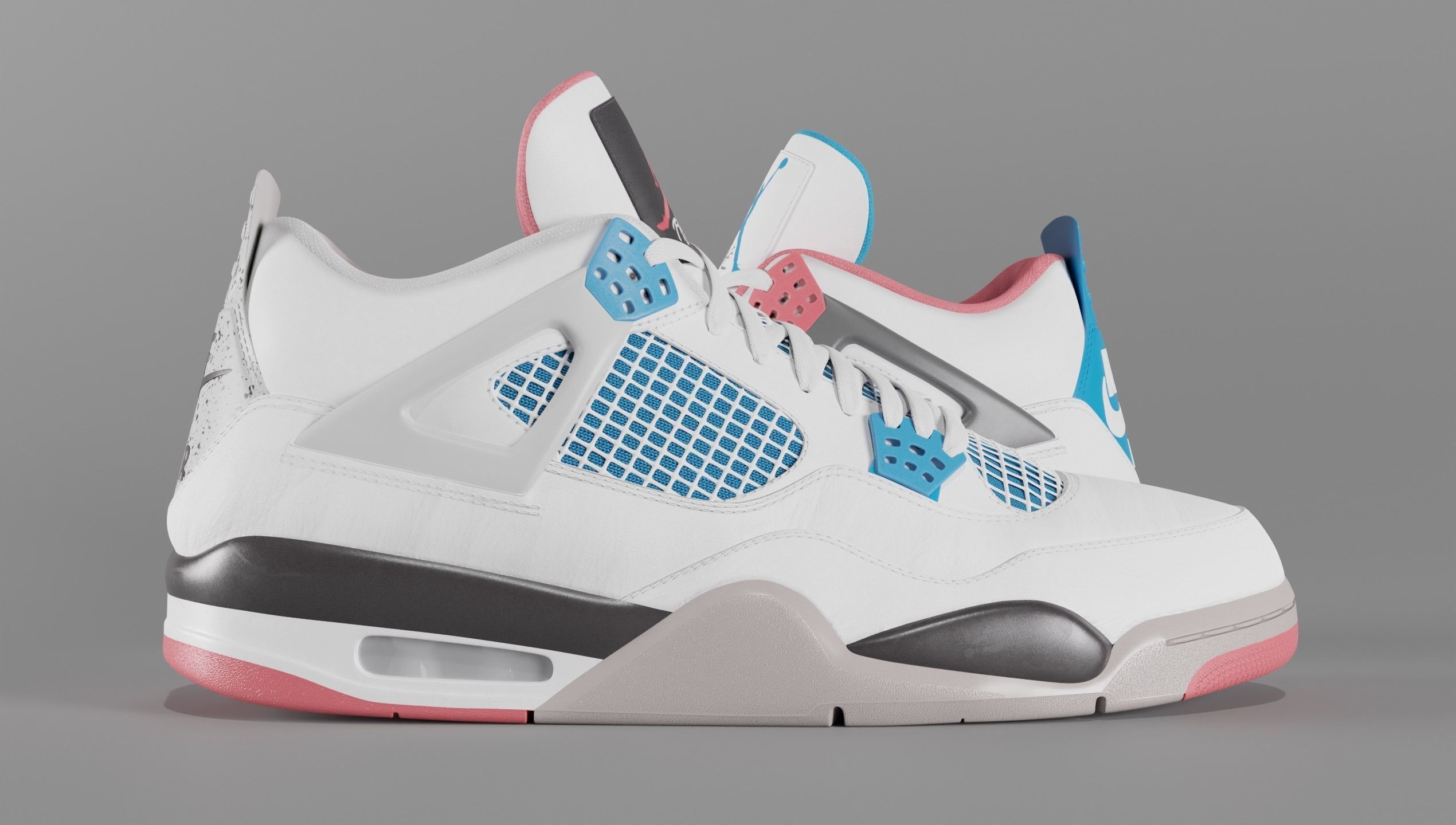 Nike Air Jordan 4 What The Shoe Low-poly 3D model_26