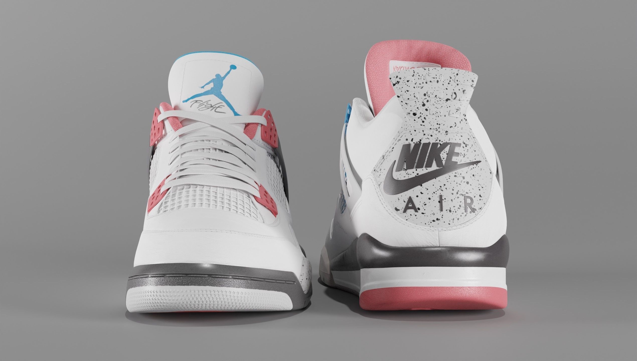 Nike Air Jordan 4 What The Shoe Low-poly 3D model_39