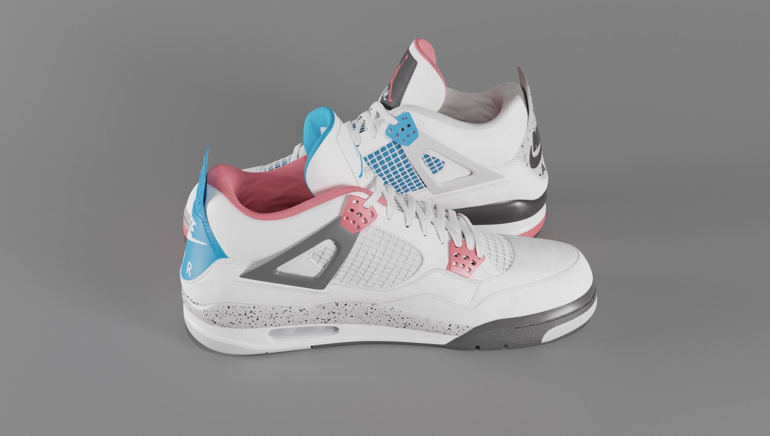 Nike Air Jordan 4 What The Shoe Low-poly 3D model_50
