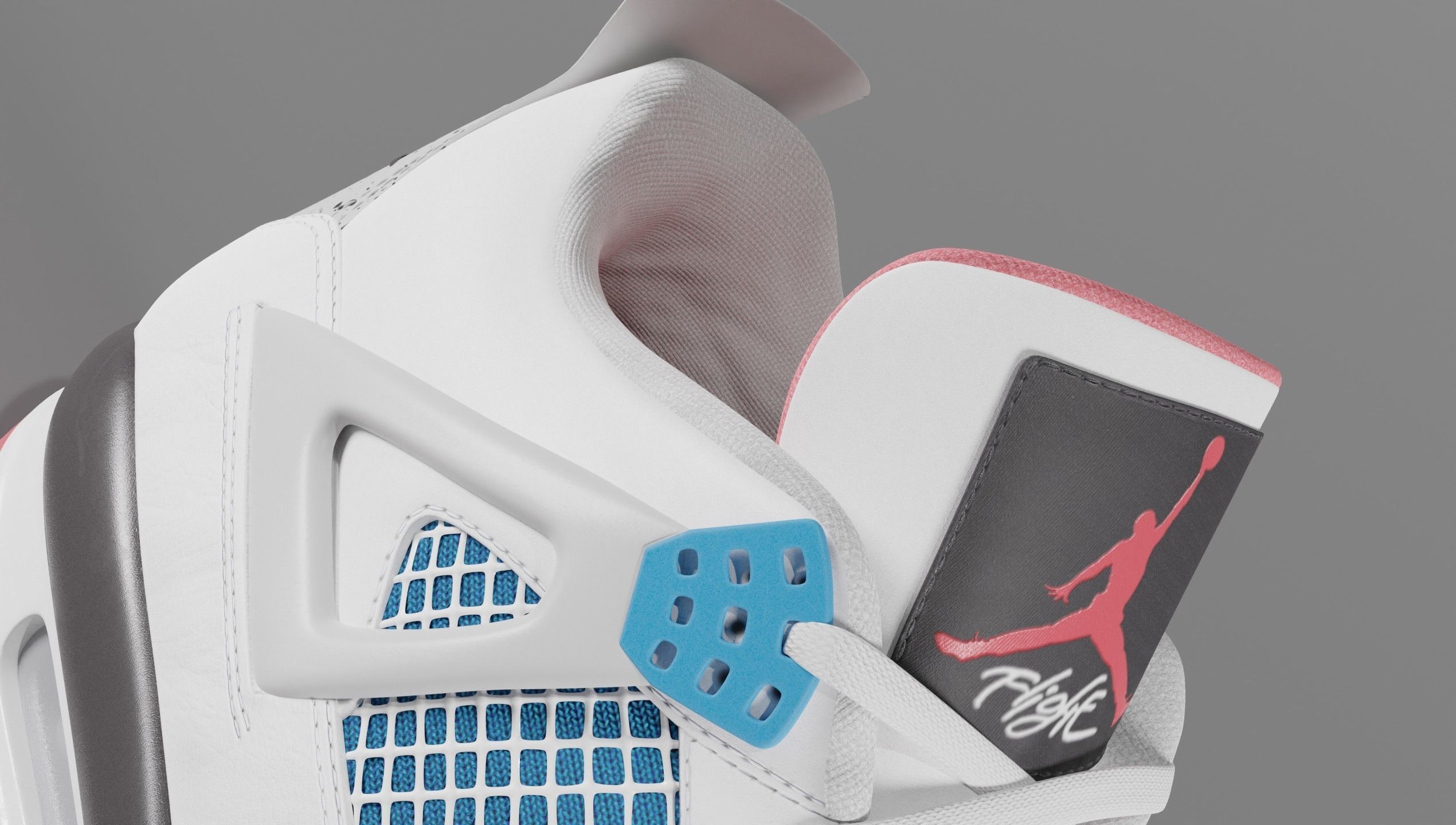 Nike Air Jordan 4 What The Shoe Low-poly 3D model_5