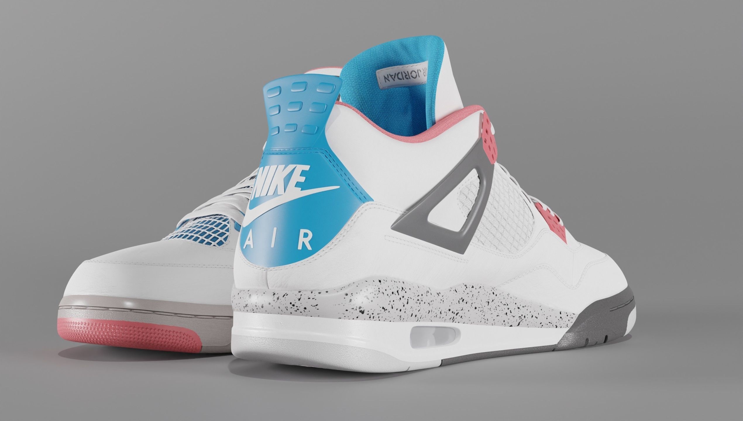 Nike Air Jordan 4 What The Shoe Low-poly 3D model_55